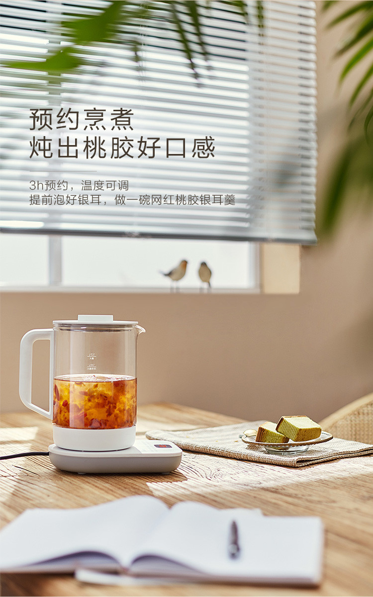 美的/MIDEA 养生壶 玻璃电水壶煮茶壶 MK-YS15E107