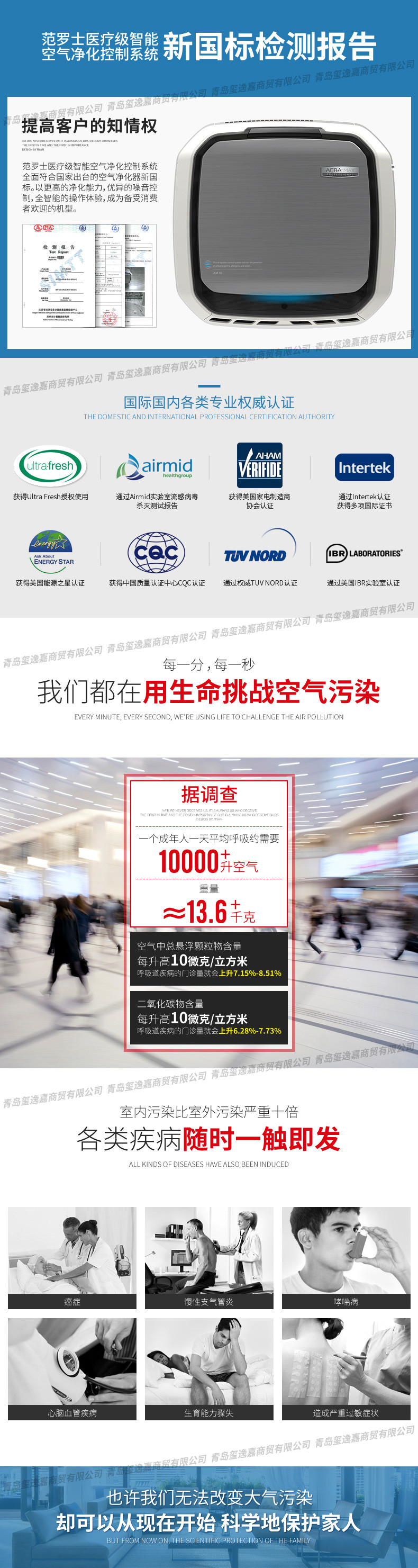 范罗士/Fellowes 医疗级智能空气净化控制系统 空气净化器AMIII