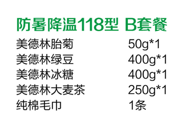 美德林防暑降温礼盒B套餐118型实物礼盒（全国配送）