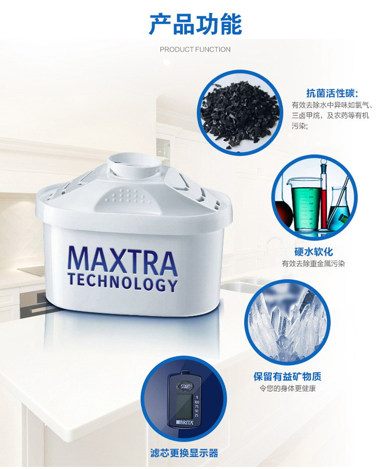 碧然德滤水壶净水壶MAXTRA 二代滤芯6枚