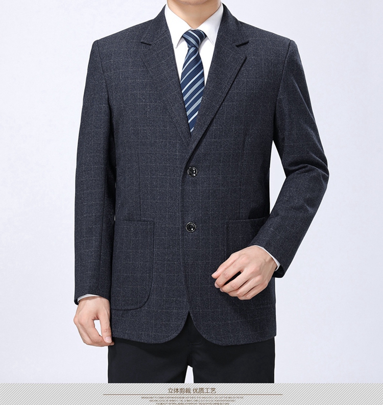 HANRI＇S/瀚瑞商务男装西服两粒扣长袖西装大码贴袋外套上衣TW06 24 29 35 37 39