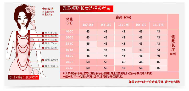 千足珍珠 缒荏 7.5-8mm近圆细小微暇淡水珍珠项链女士珍珠送亲人