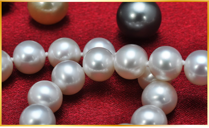 千足珍珠 缒荏 7.5-8mm近圆细小微暇淡水珍珠项链女士珍珠送亲人