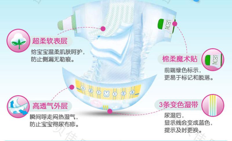台湾花王妙而舒呵护透气婴幼儿纸尿裤原装进口M57片*1包
