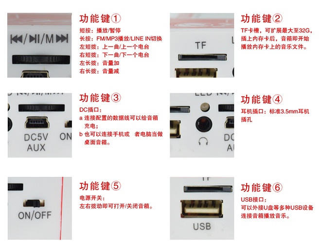 Uniscom/紫光电子 MC02创意优酸乳牛奶便携插卡音箱(颜色随机)