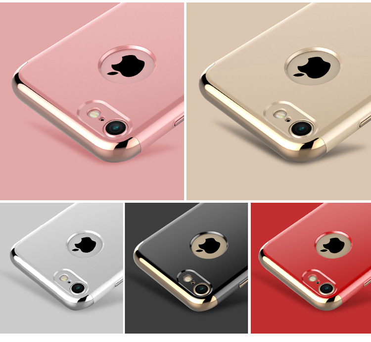 艾可优 WF-038iphone7plus手机壳 苹果7保护套6plus电镀指环支架6s硅胶透明