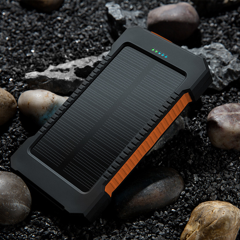 艾可优 太阳能充电宝智能手机便携移动电源防水多功能户外通用10000毫安TD05