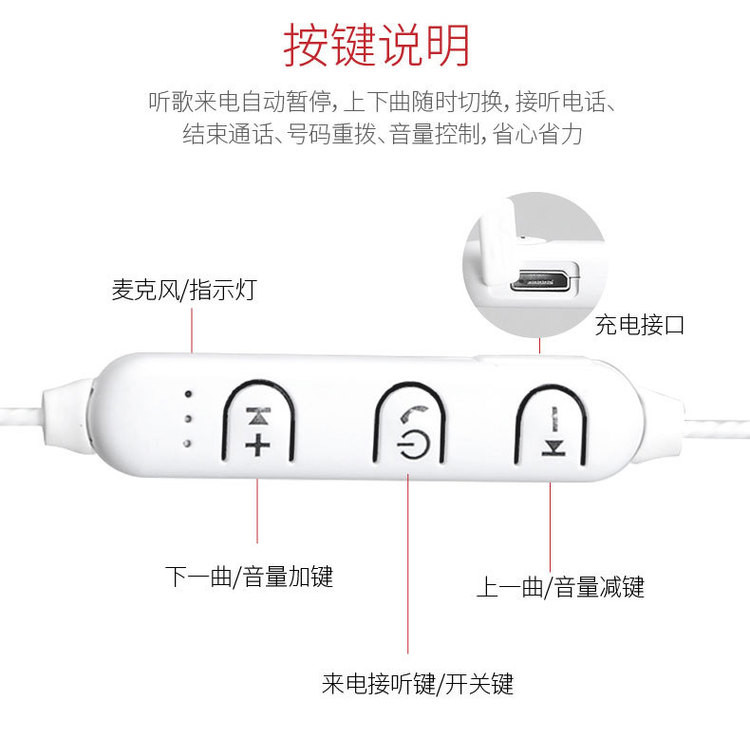 艾可优 运动入耳式蓝牙耳机私模迷你立体声蓝牙耳机MGRM6