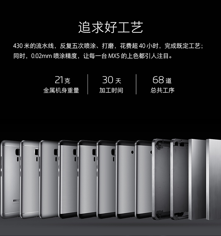  魅族MEIZU MX5e 移动联通双卡双待手机4G青春版 16G