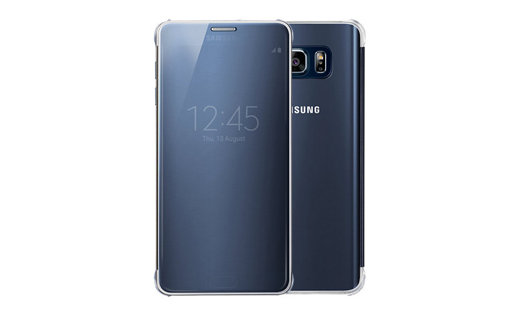 三星（SAMSUNG）Note5 手机 镜面保护套/手机套 蓝黑色 银色