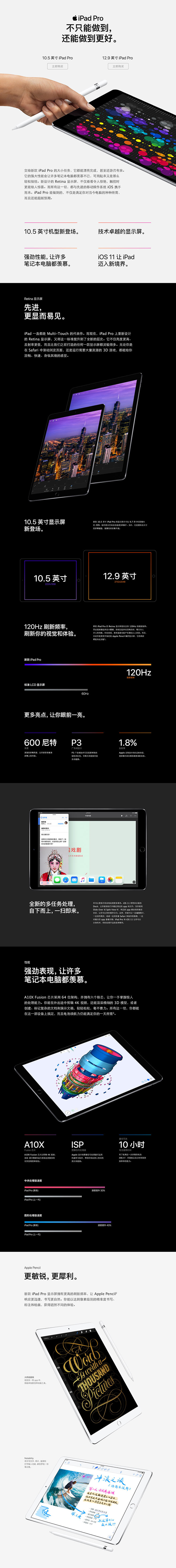 苹果 iPad Pro 10.5英寸 平板电脑(256G WiFi版 MQDY2CH/A）