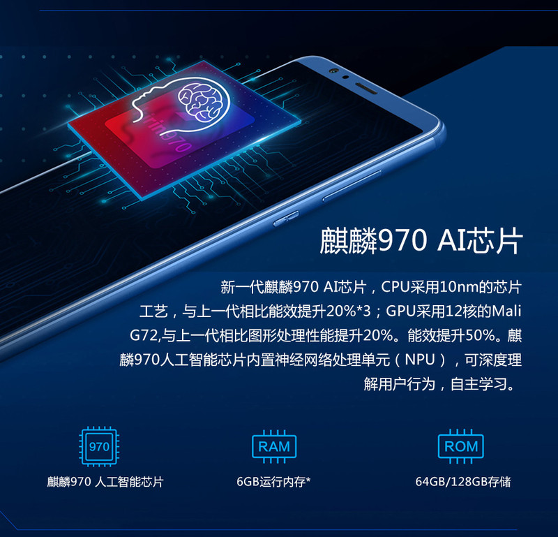 华为 荣耀 V10 高配版 6GB+64GB 全网通4G手机 双卡双待（三种颜色可选）