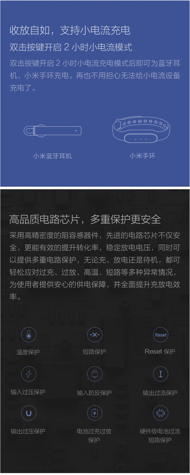 新小米(MI) 10000毫安 2代移动电源 充电宝 双向快充 超薄小巧便携