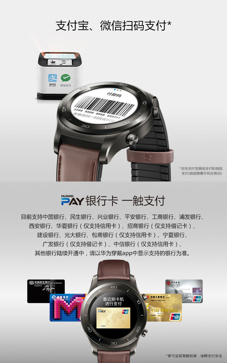 HUAWEI WATCH 2 Pro华为新款智能手表 独立通话(eSIM技术) GPS心率 FIRS