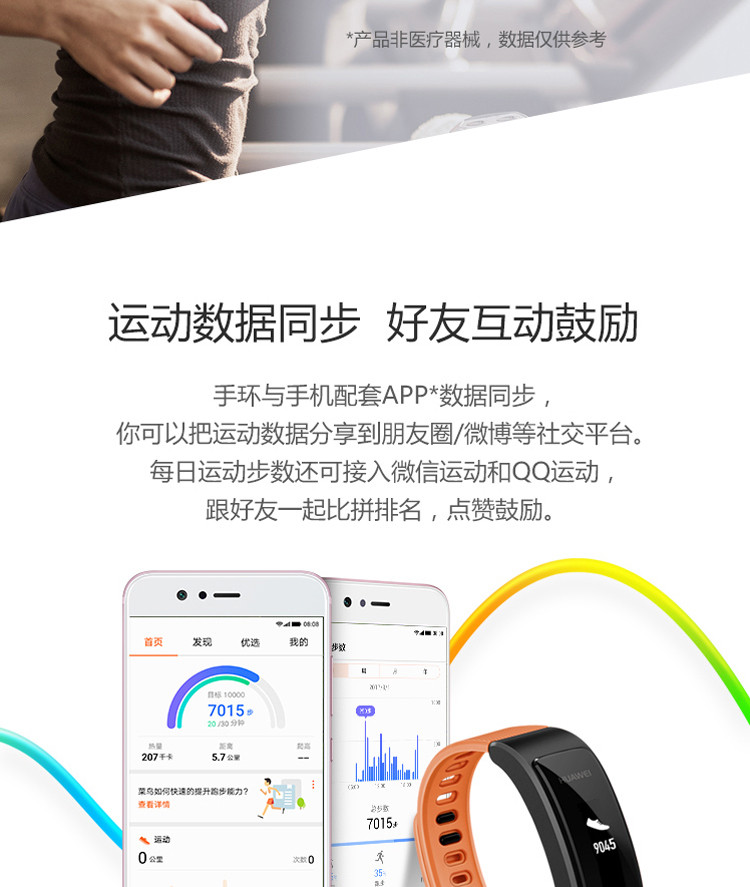华为（HUAWEI）华为手环 B3青春版 智能手环
