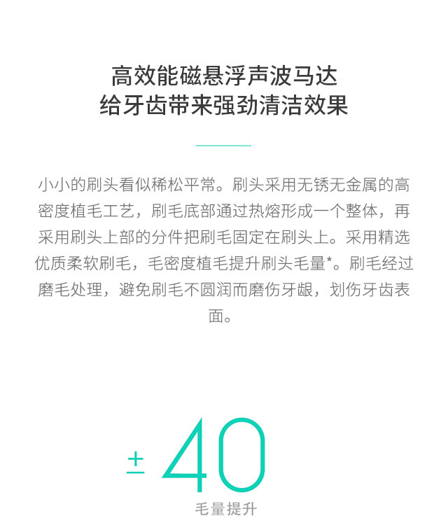 小米（MI）声波电动牙刷 成人米家充电式家用智能防水震动牙刷 米家电动牙刷