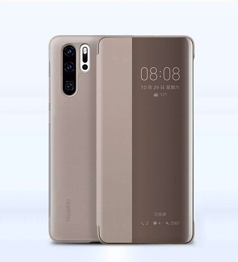 华为/HUAWEI p30pro原装手机套 保护套 智能视窗翻盖式休眠皮套