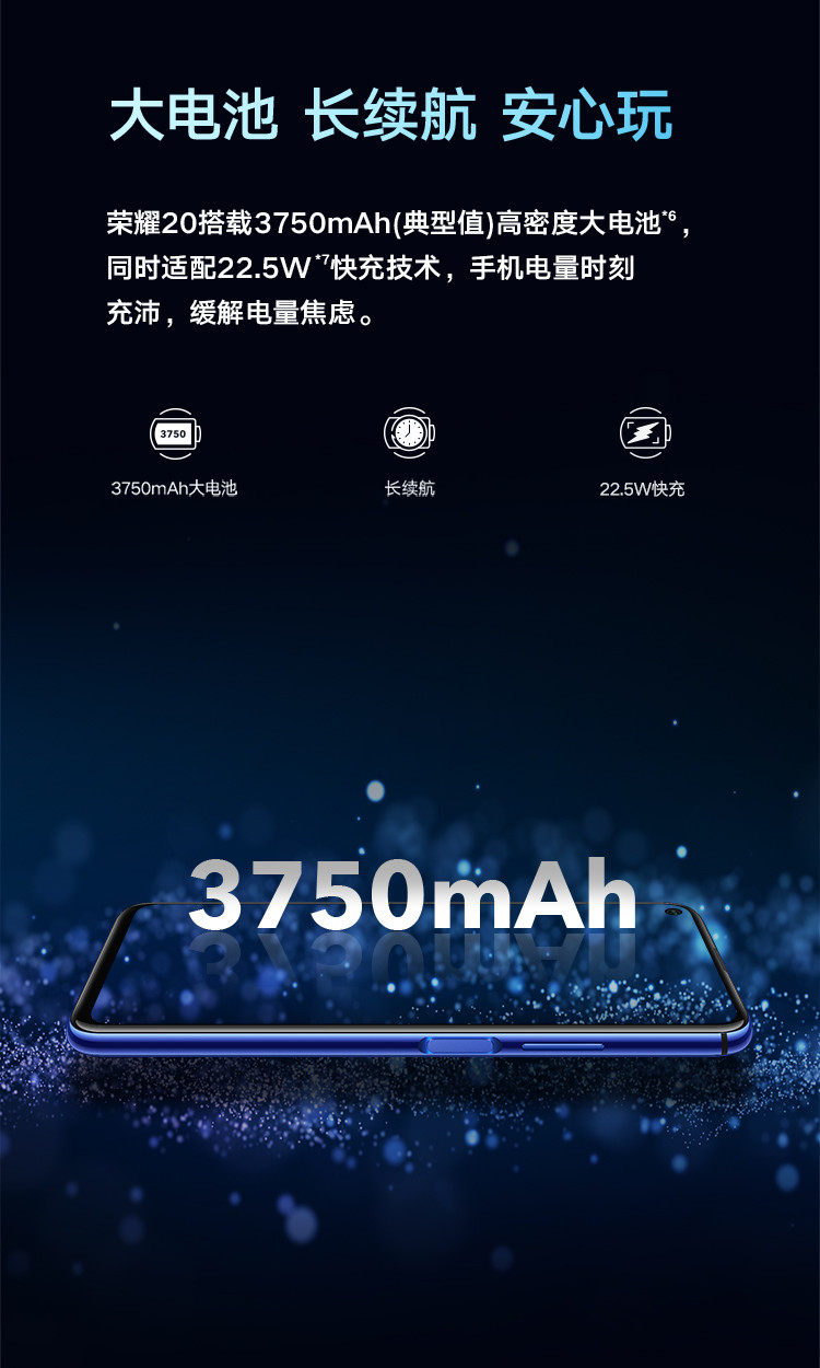 华为/HUAWEI 荣耀20全网通手机8+256GB 4800万超广角AI四摄 3200W美颜自拍