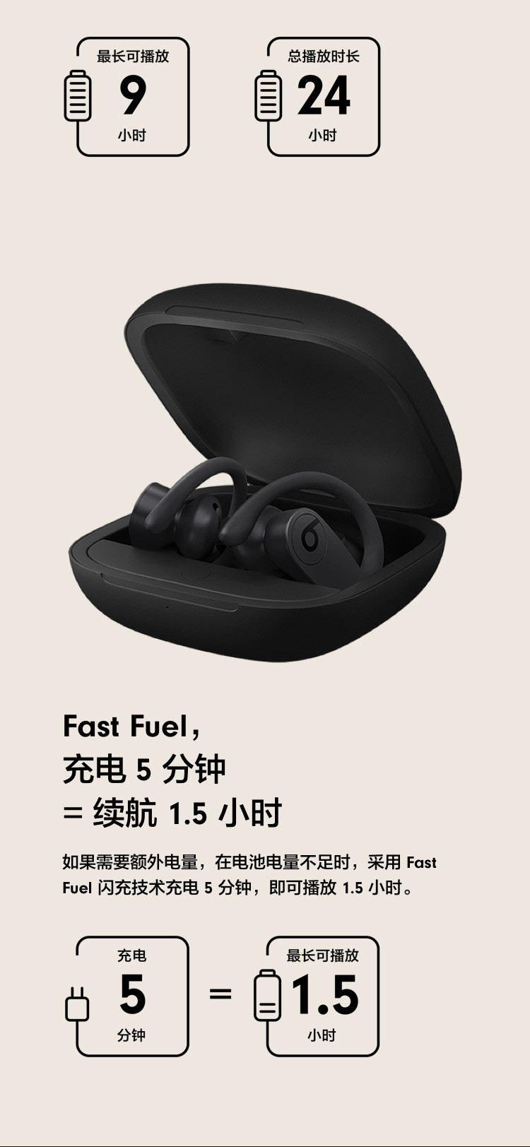 苹果/APPLE Beats Powerbeats Pro 无线高性能耳机 真无线蓝牙运动耳机