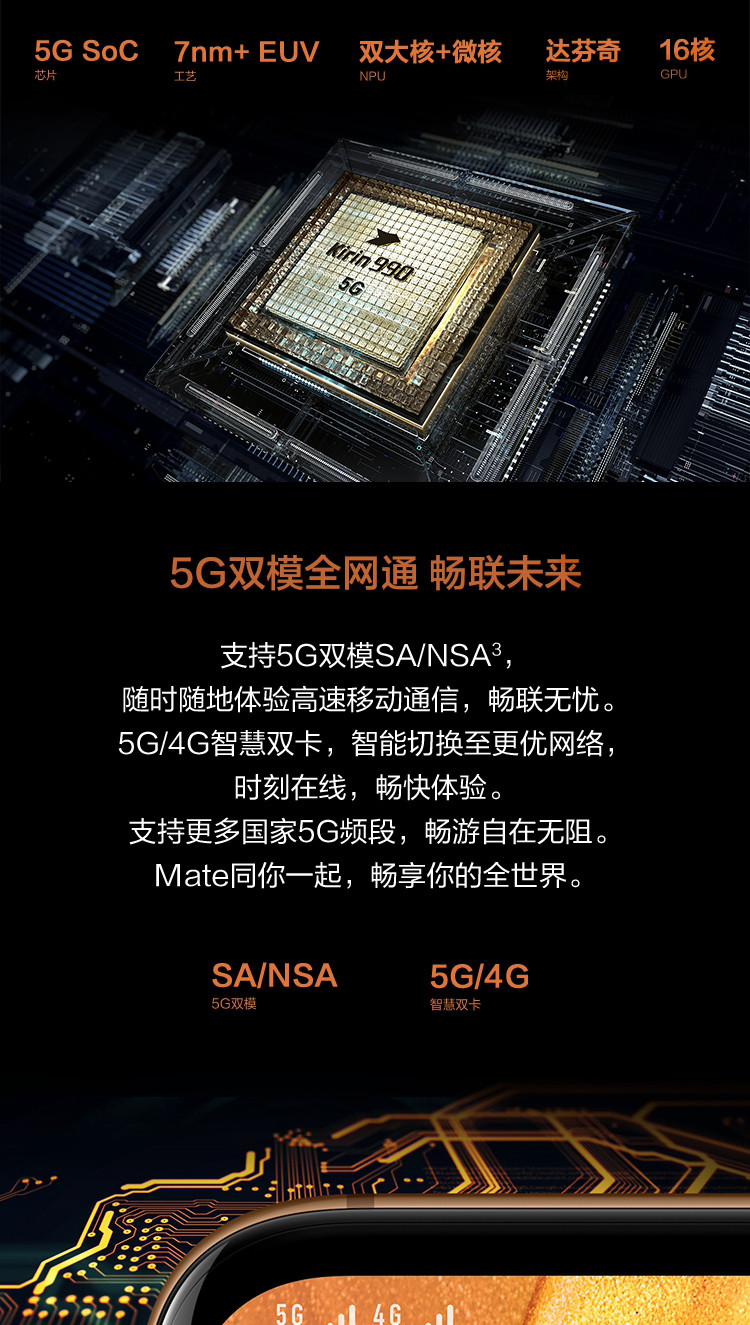 华为/HUAWEI Mate 30 Pro 5G全网通版 8GB+512GB 4000万徕卡电影四摄