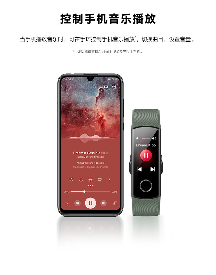 华为/HUAWEI 荣耀手环5NFC版 智能运动 幻彩屏触控 表盘市场 睡眠、血氧检测 公交卡地铁卡