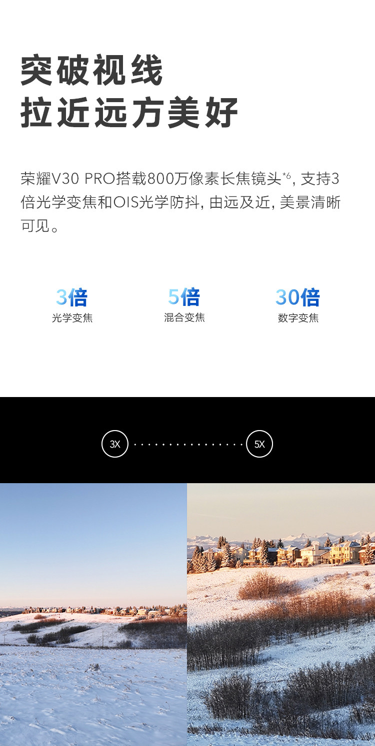 华为/HUAWEI 荣耀V30 PRO 8GB+256GB 李现同款 5G双模 麒麟990 5G