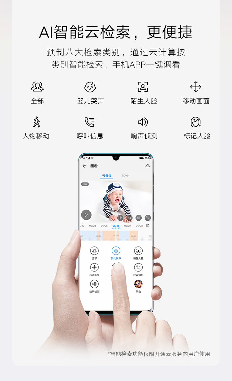 华为/HUAWEI 华为海雀摄像头 ALCIDAE 高清wifi家用安防监控全景夜视AI智能摄像头