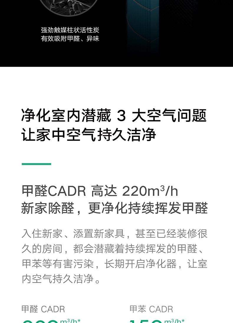 小米/MIUI 米家空气净化器pro H家用室内办公智能氧吧除甲醛雾霾PM2.5新品