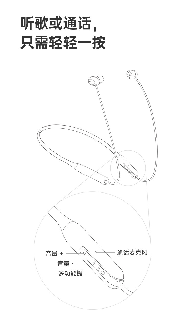 OPPO Enco M31 无线蓝牙耳机 通话降噪耳机 游戏/音乐/运动耳机 超长续航