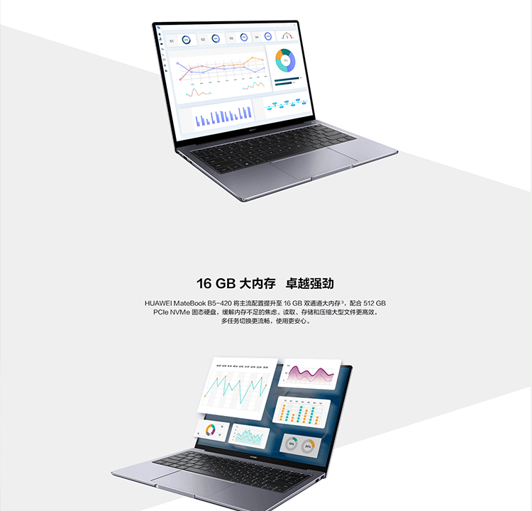 华为/HUAWEI  MateBook B5-420 集显十代酷 i5 8GB 512GB（深空灰）