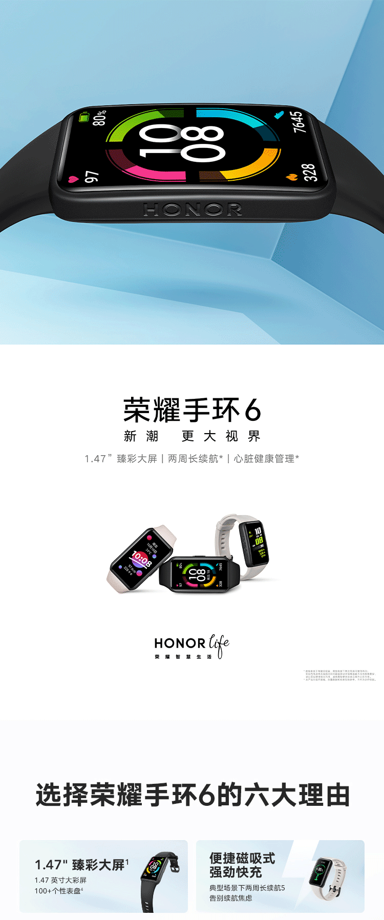 荣耀手环6 NFC版1.47