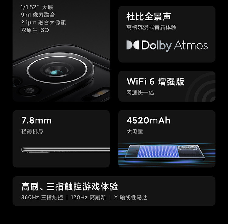 小米/MIUI Redmi K40 Pro 8+256G骁龙888三星E4旗舰120Hz高刷直屏