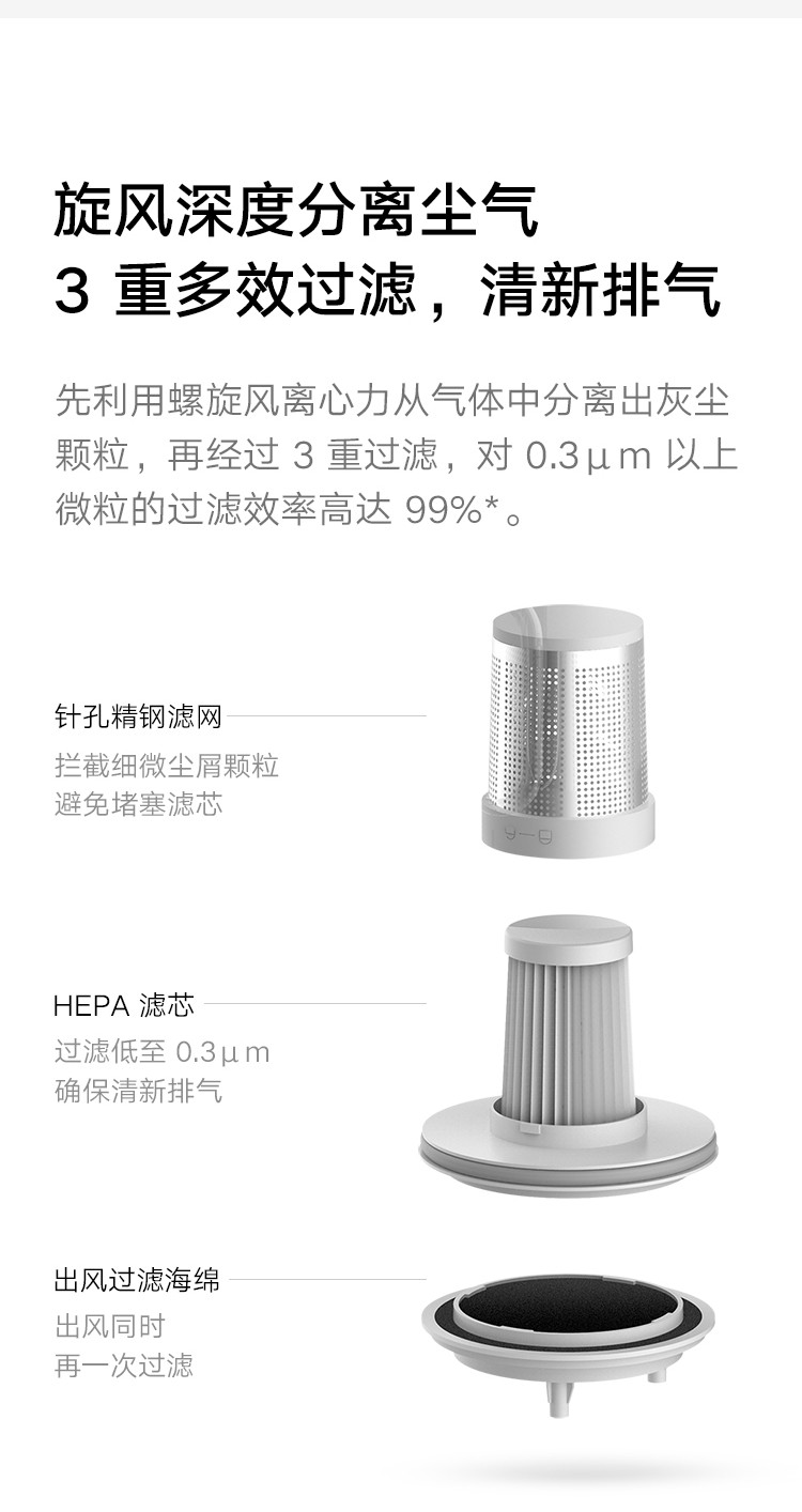 米家 小米除螨仪家用手持除螨机 床上去螨虫 吸尘器家用 UV-C杀菌除螨虫 大吸力热风除湿