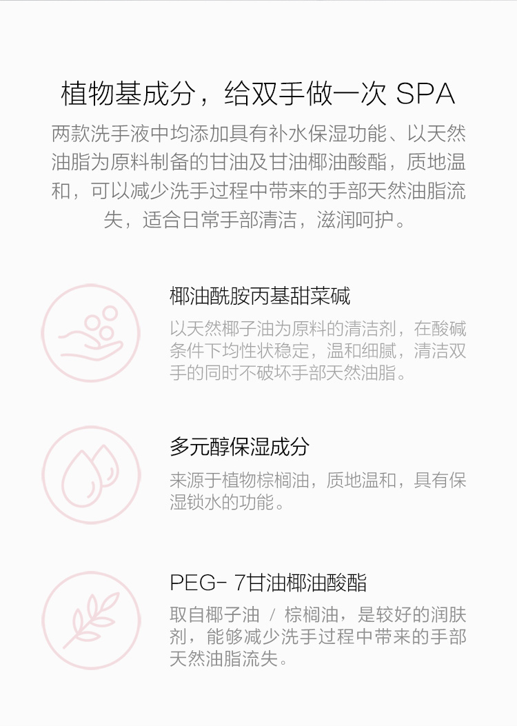 小卫质品氨基酸泡沫洗手液 三瓶装 米家自动洗手机专用 温和亲肤 植物基配方【洗手机伴侣】