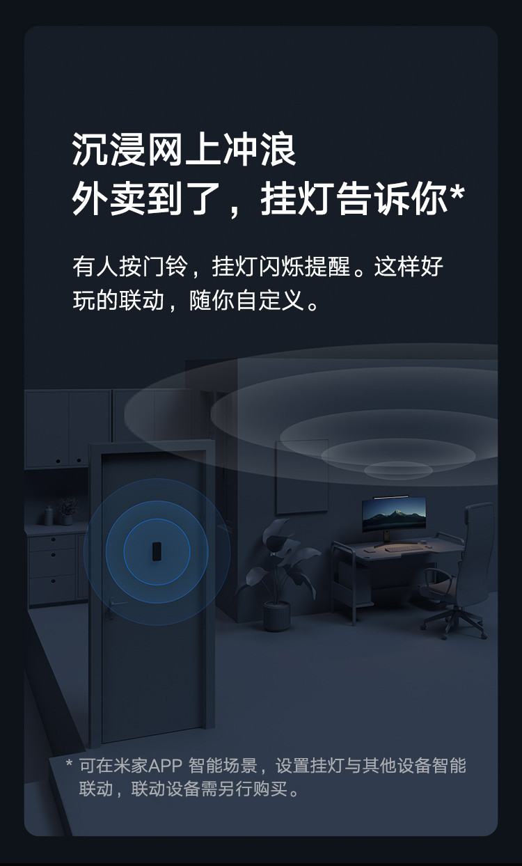 小米MI 米家智能显示器挂灯1S 智能灯操控大学生宿舍神器酷毙灯寝室书桌阅读灯电脑挂灯
