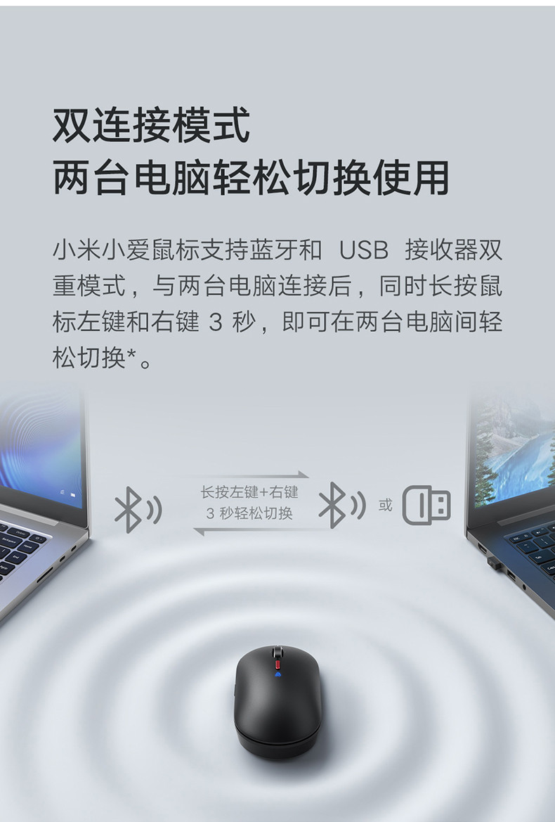 小米小爱鼠标 无线鼠标 笔记本电脑办公鼠标 充电鼠标 小爱同学智能语音鼠标