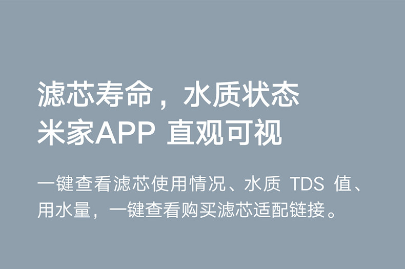 小米净水器家用净水机H1000G 无罐直饮水 双RO反渗透 屏显智能水龙头 高于国家一级水效