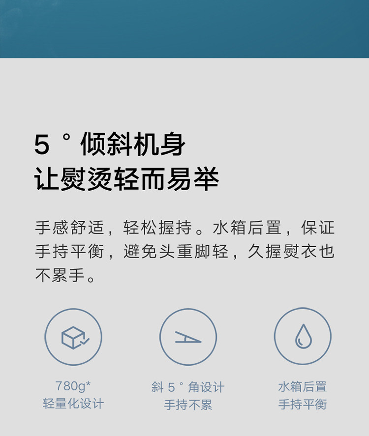 米家手持挂烫机 蒸汽电熨斗熨烫机 家用便携 除菌除螨 除皱不伤衣MJGTJ01LF