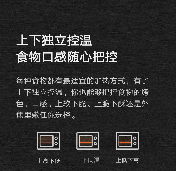 米家 小米电烤箱家用 三层烤位 上下独立控温 一机多用 70°C-230°C精准控温 内置烤叉