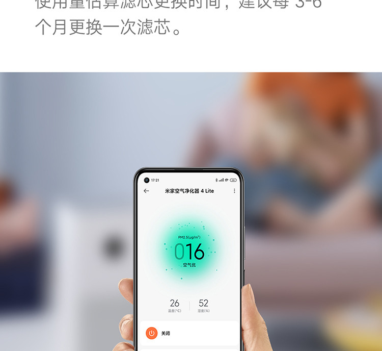 米家空气净化器4 Lite 滤芯 家用除甲醛除菌除二手烟异味PM2.5  仅适用净化器4Lite