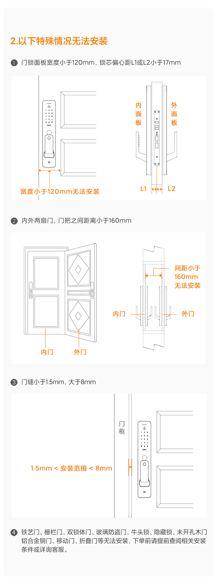 米全自动智能门锁 指纹锁智能锁 米家家用电子锁推拉式 防盗门锁NFC密码锁 C级锁芯