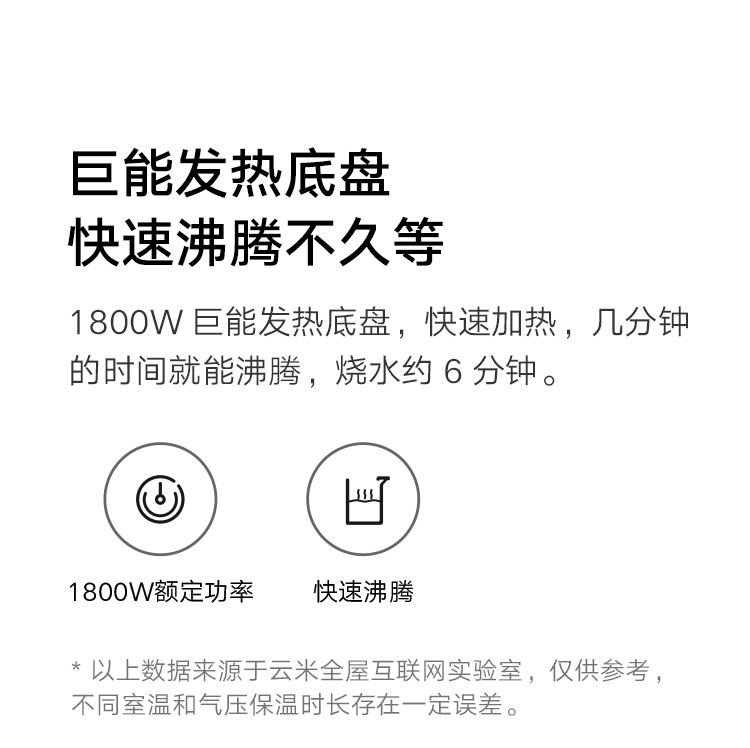 小米/MIUI 电热水壶烧水壶 恒温水壶1S 一键保温55°C 1.7L大容量 304不锈钢