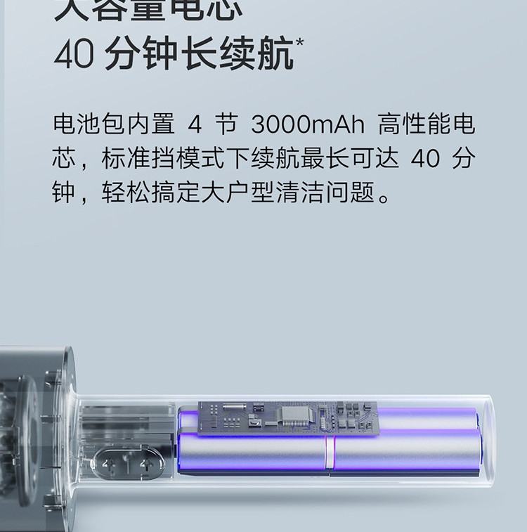 小米/MIUI 无线双刷吸尘器 家用无线手持 万向双滚刷设计 轻量主机 长续航可除螨