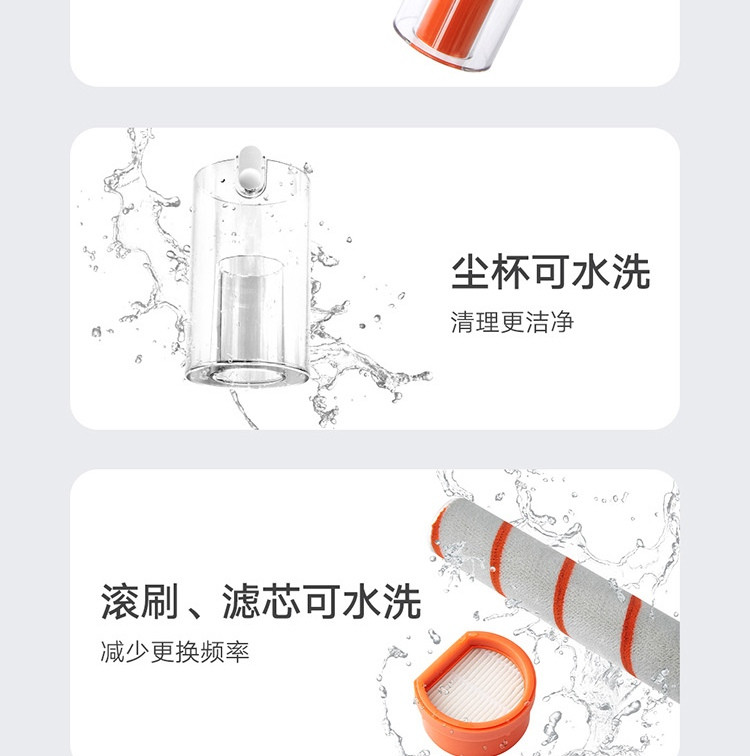 小米/MIUI 无线双刷吸尘器 家用无线手持 万向双滚刷设计 轻量主机 长续航可除螨