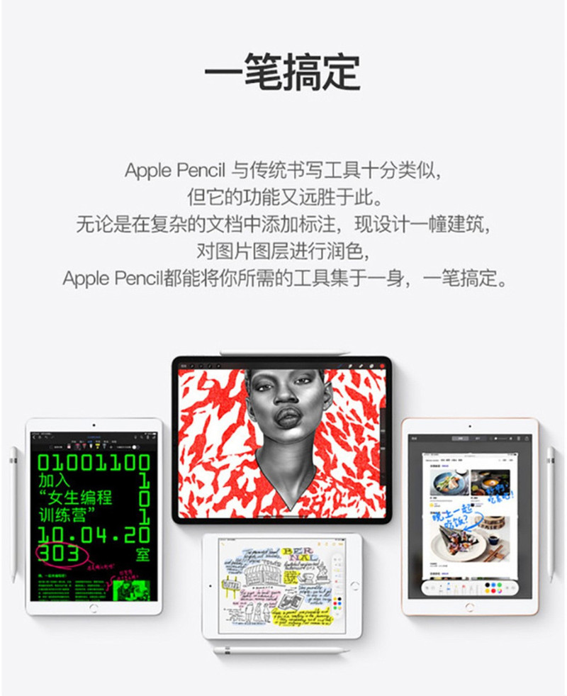 苹果/APPLE Pencil一代手写笔 适用2021/2020款10.2英寸iPad/2019款