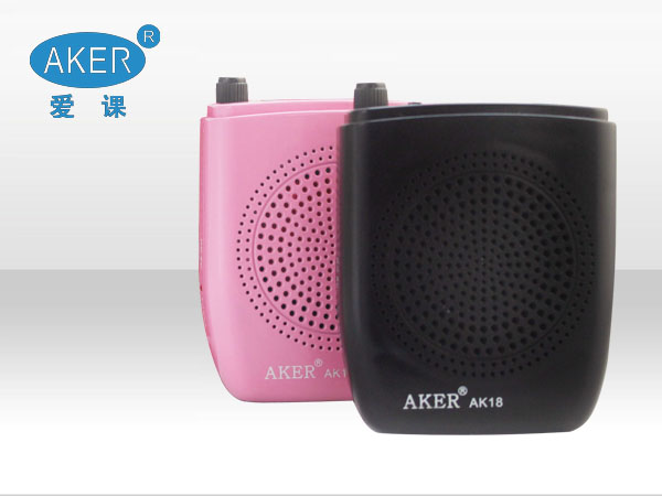 爱课（AKER）AK18 扩音器 液晶显示屏FM收音录音便携腰挂喊话器小蜜蜂扩音器