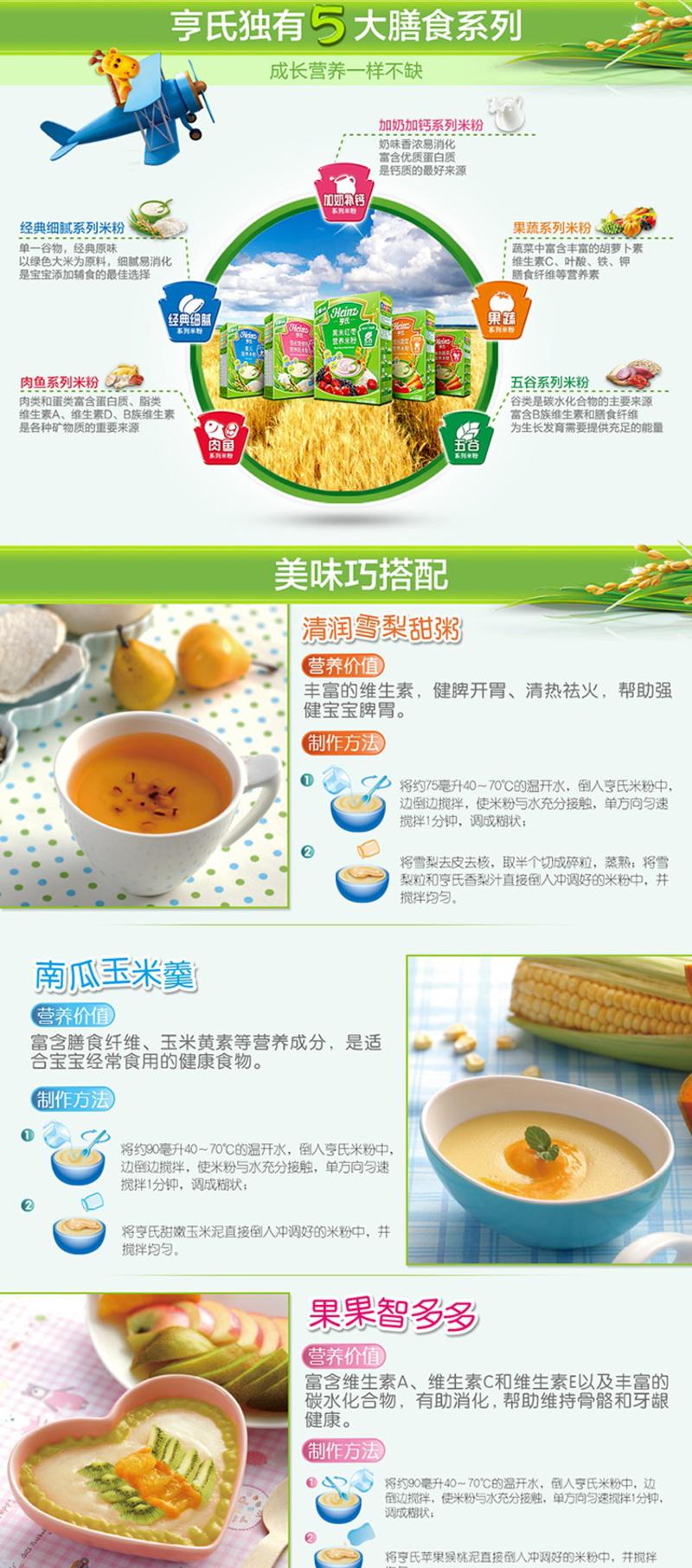 Heinz/亨氏 乳清蛋白营养奶米粉 辅食初期-36个月 250g/盒