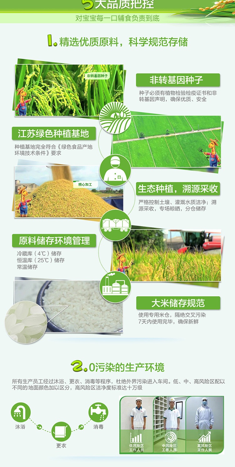 Heinz/亨氏 黑米红枣营养米粉 6-36个月 225g/盒