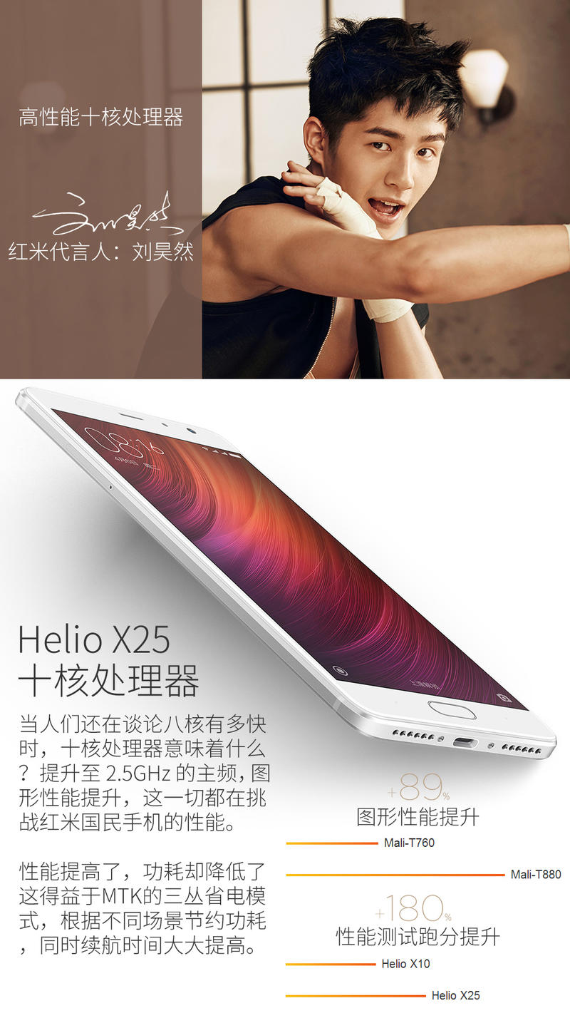 小米 红米Pro 移动联通电信全网通 手机 双卡双待 (3G RAM+32G ROM)标准版 金色