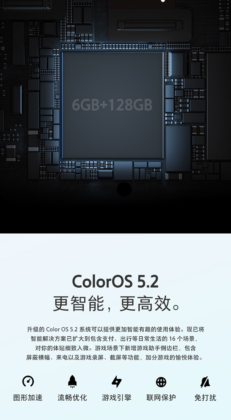 OPPO R15x 光感屏幕指纹手机 6G+128G 星云渐变 全网通  双卡双待4G手机